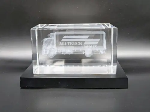 Long service award Engraved 3D Crystal